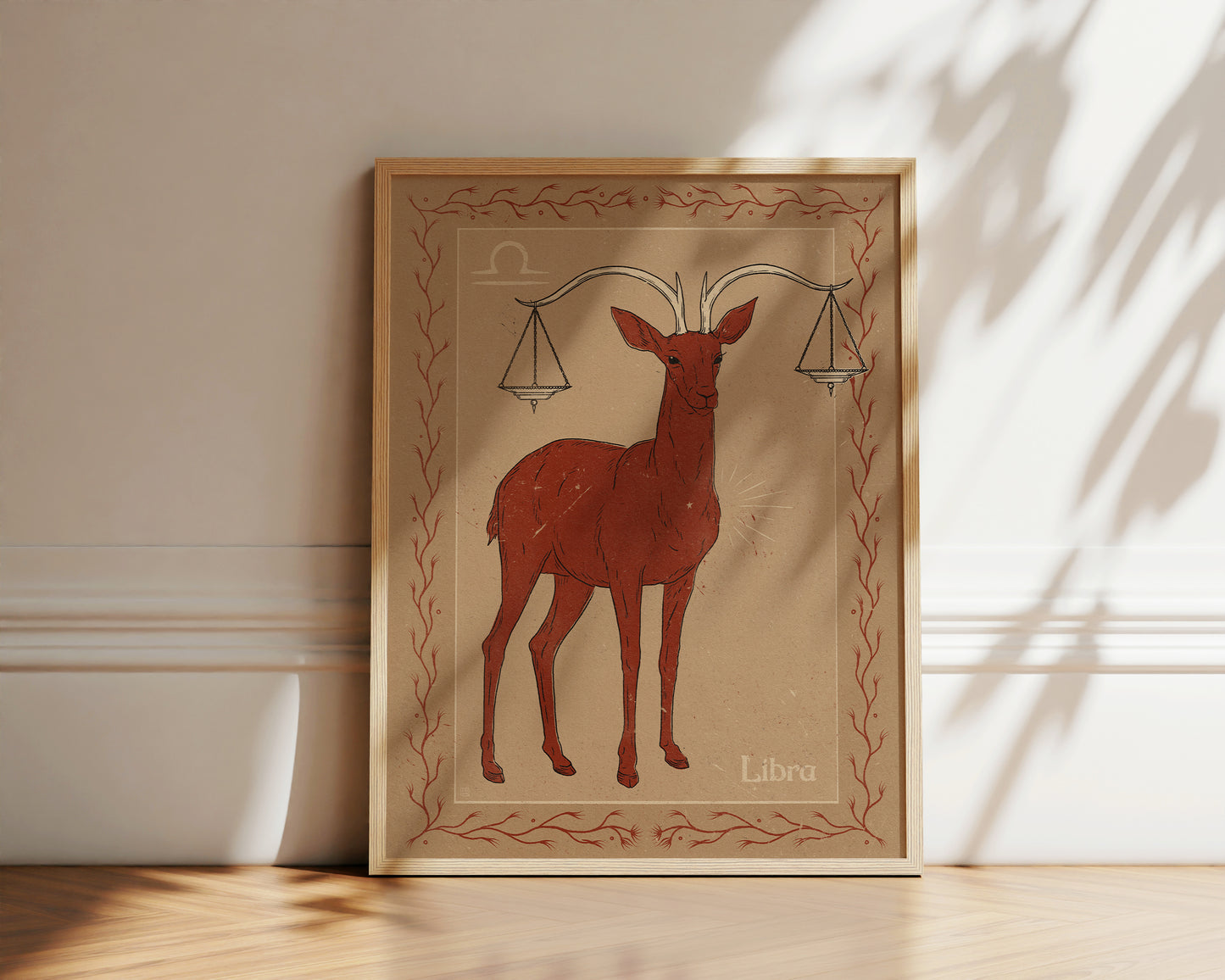 'Libra' zodiac print