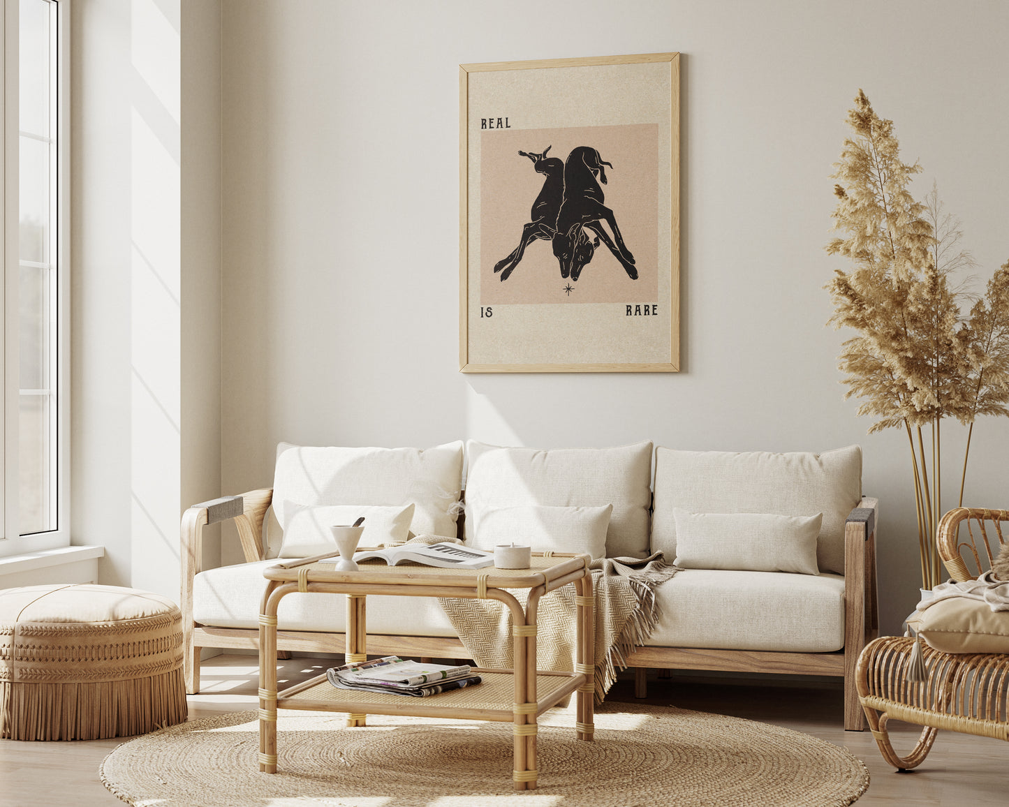 'Real is rare' print