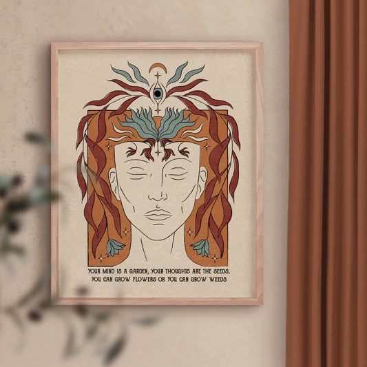 'Mind is a garden' print