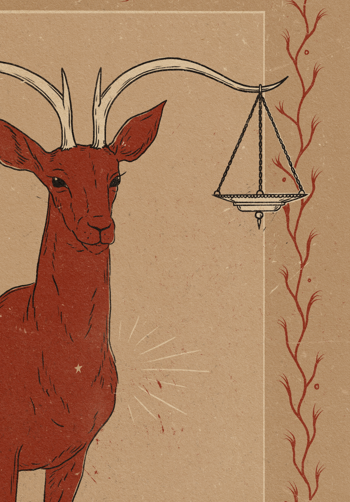 'Libra' zodiac print