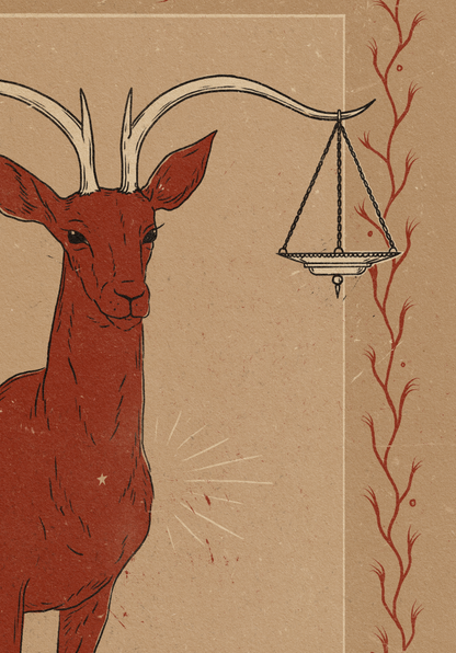 'Libra' zodiac print