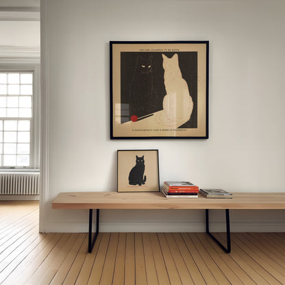 'Yin Yang cats' print