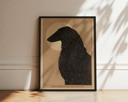 'Black Borzoi' print