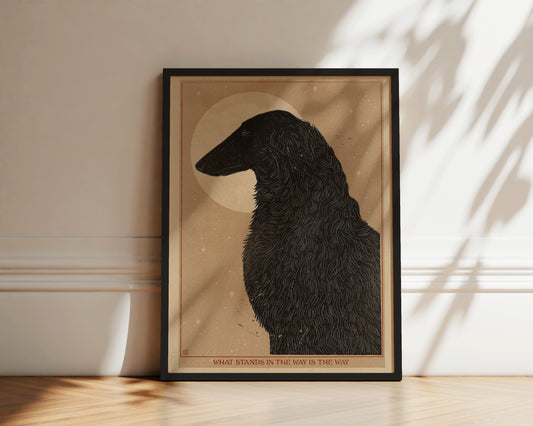 'Black Borzoi' print