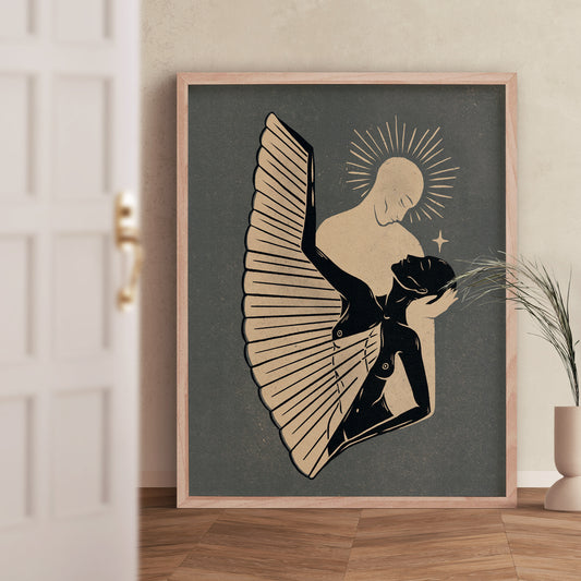'Heart is open' print