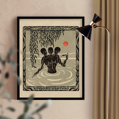 'Expect nothing' print