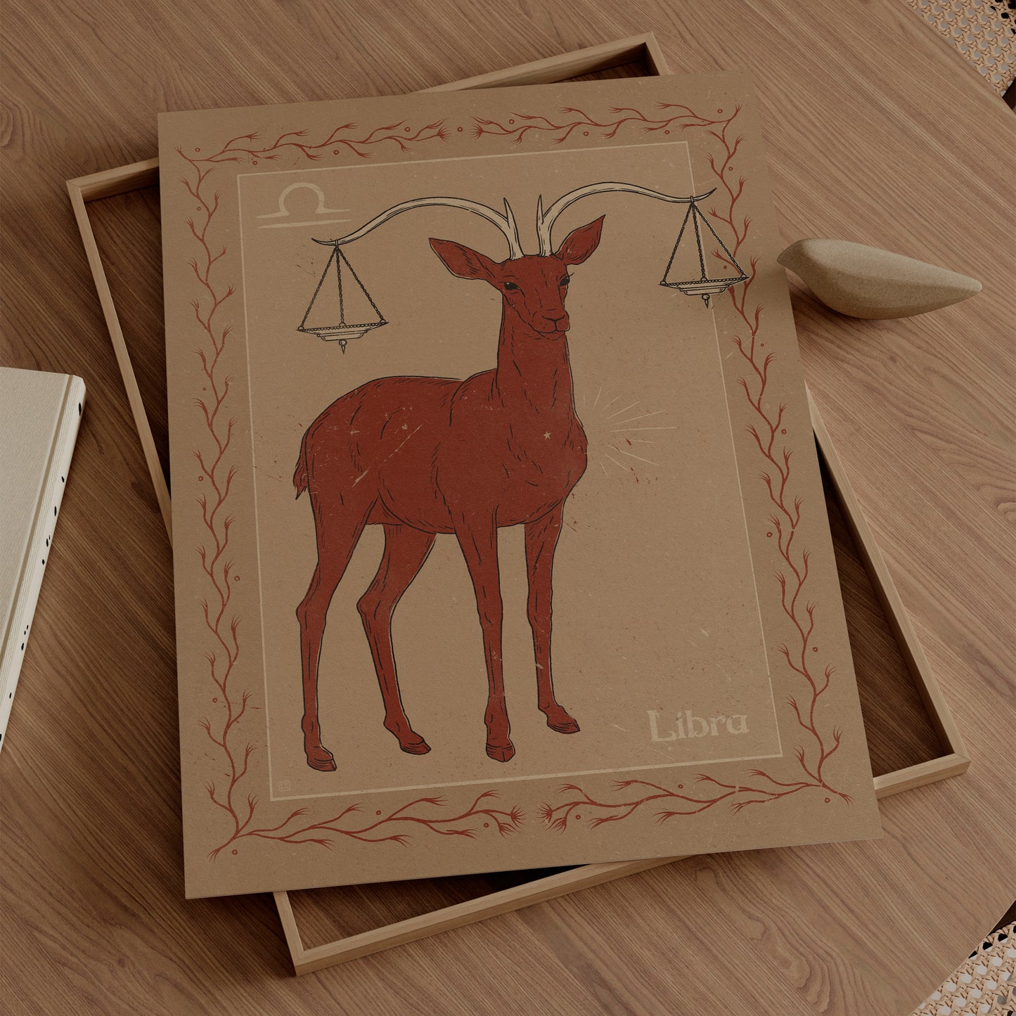 'Libra' zodiac print