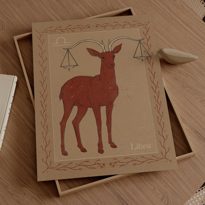 'Libra' zodiac print