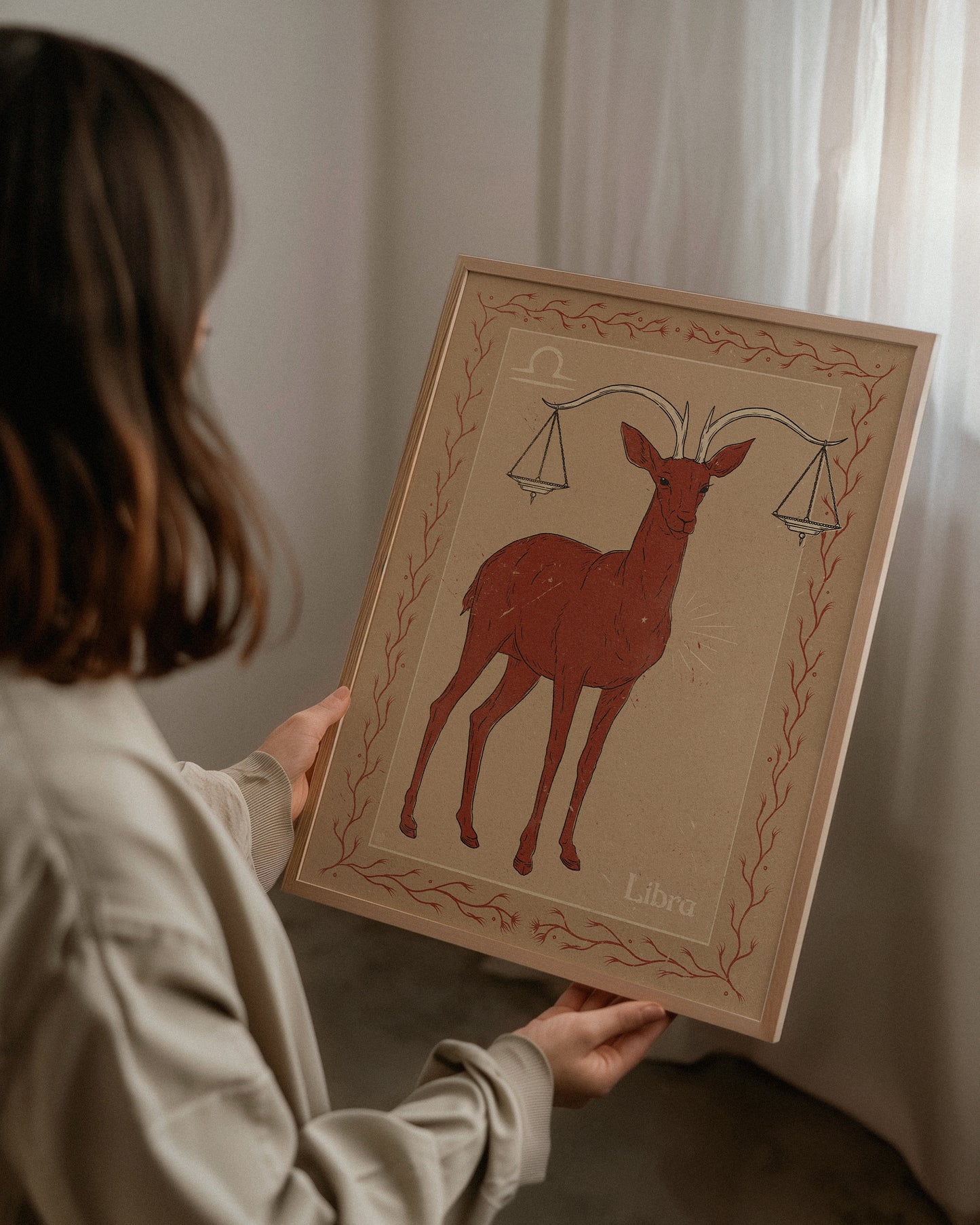 'Libra' zodiac print