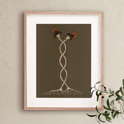 'Mushroom couple' print