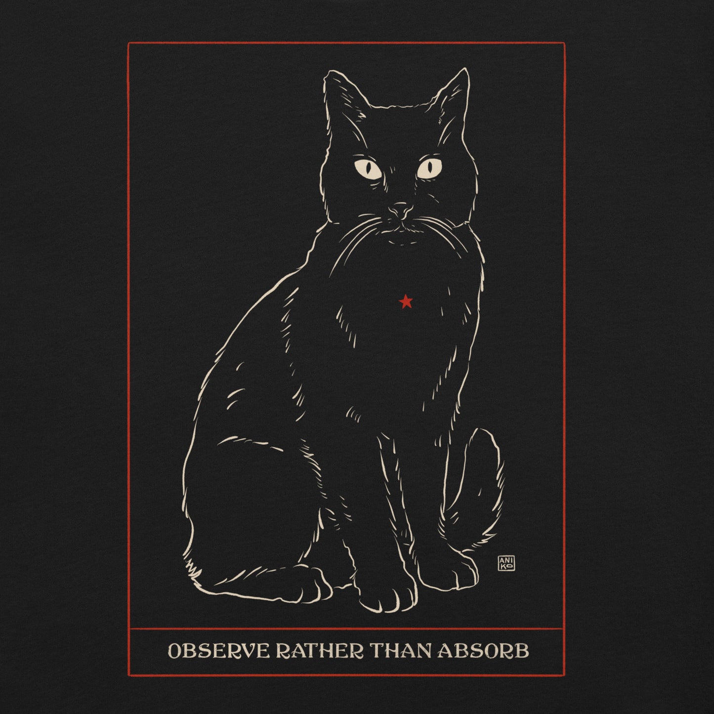 'Observer cat' T-shirt