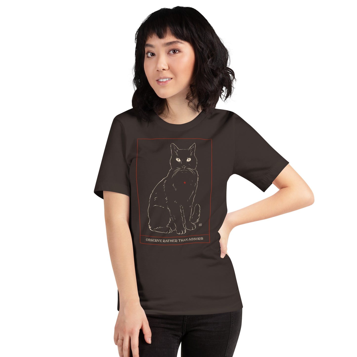 'Observer cat' T-shirt